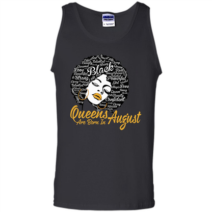 Queen Are Born In August T-shirt Black