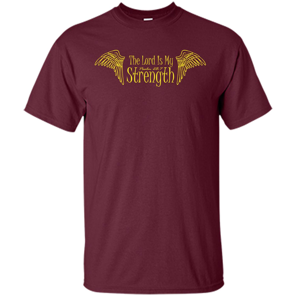 Christian T-shirt The Lord Is My Strength Maroon