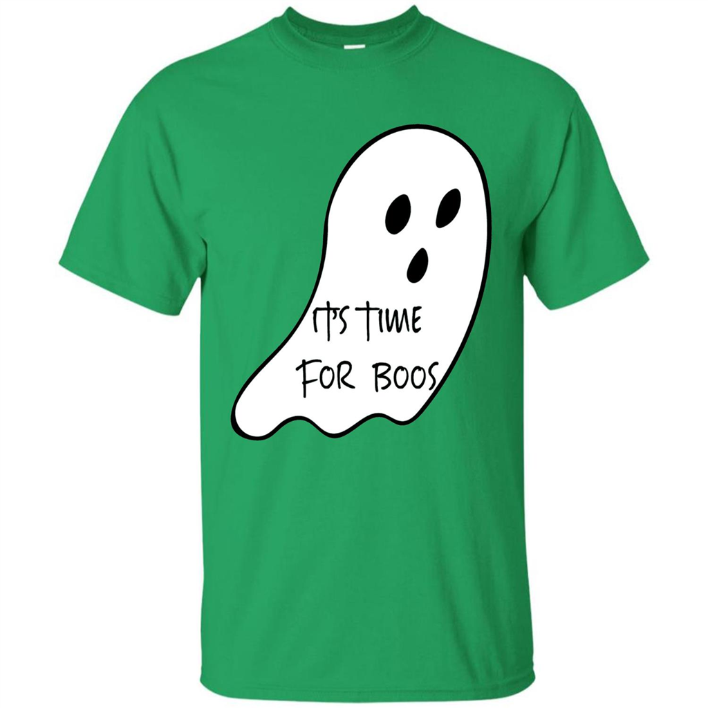 It's Time For Boos Funny Halloween T-shirt Irish Green