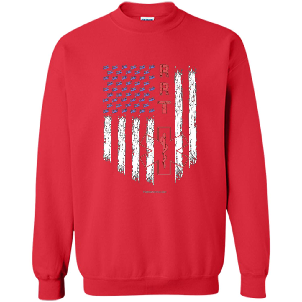 RRT - Respiratory Therapist American Flag T-shirt Red