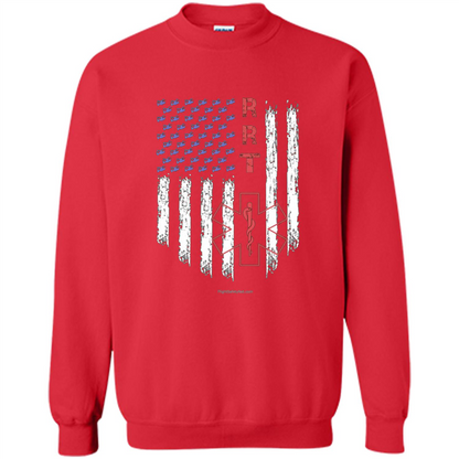 RRT - Respiratory Therapist American Flag T-shirt Red