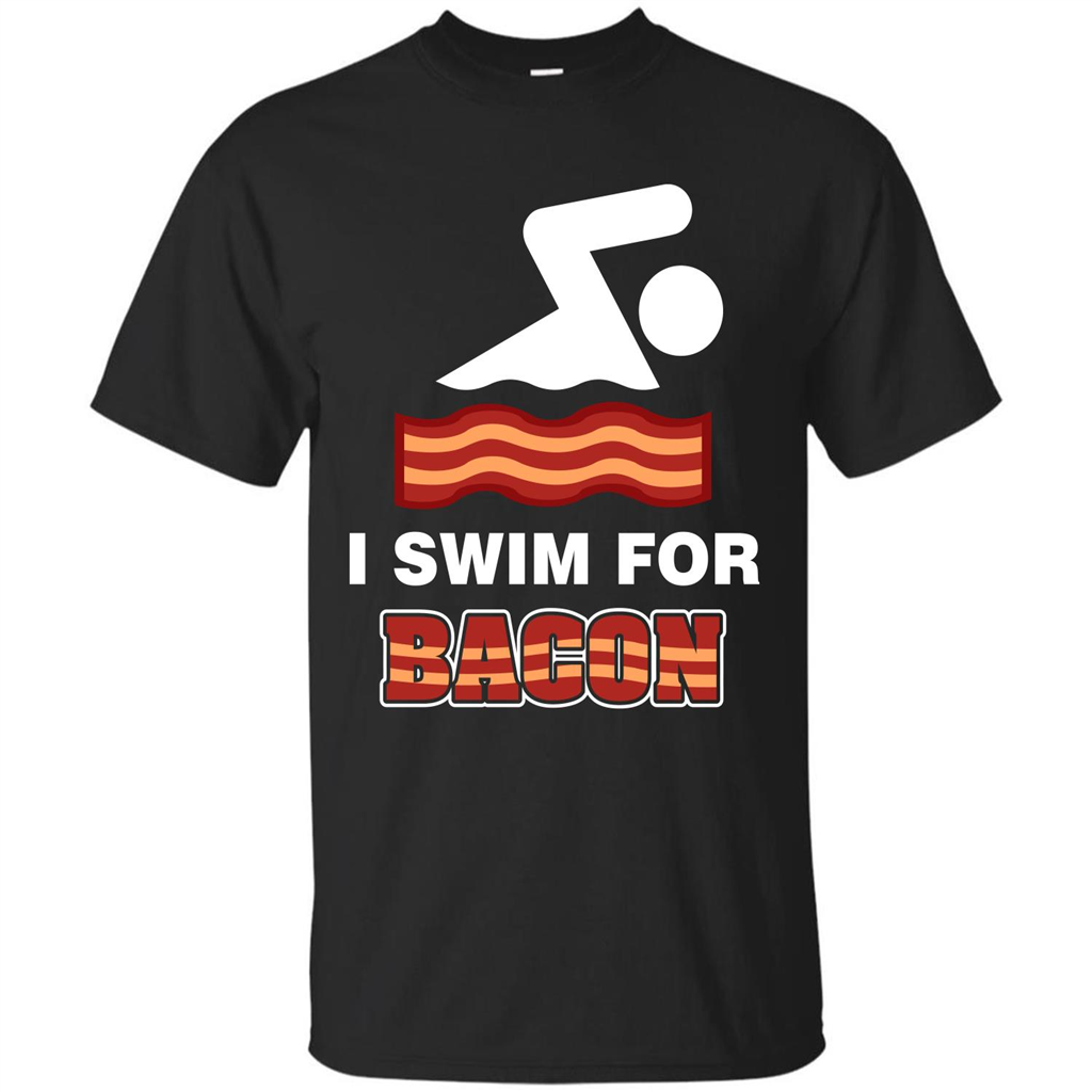 Bacon T-shirt I Swim For Bacon T-shirt Black