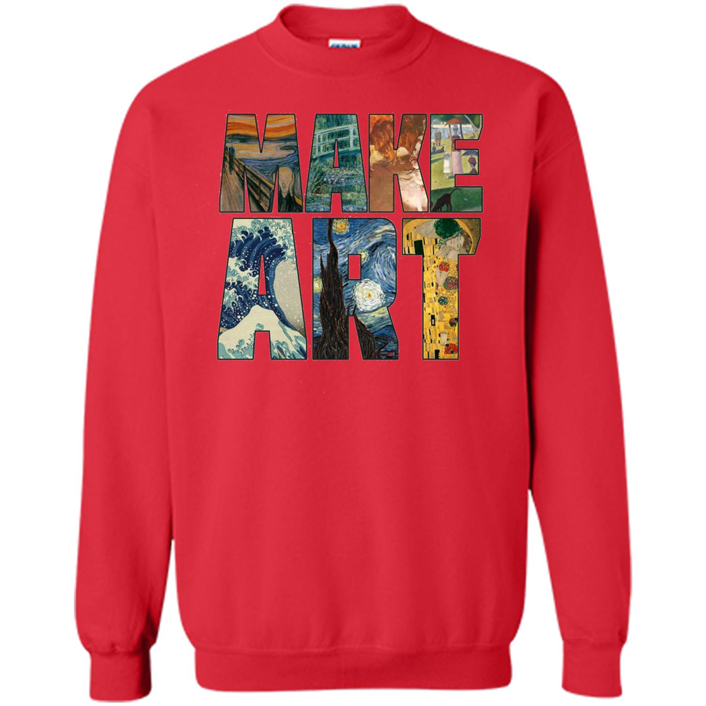 Make Art T-shirt Cool Painting T-shirt Red