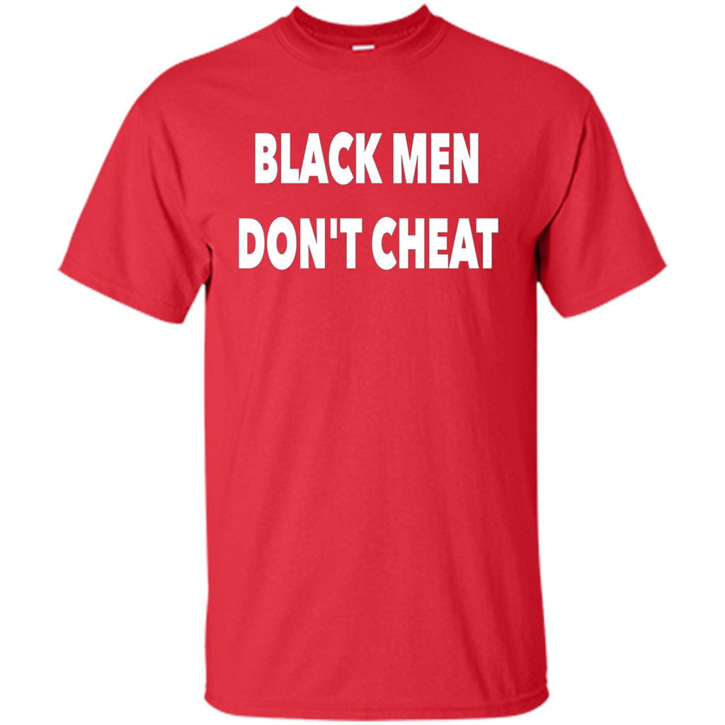 Black Men Dont Cheat T-shirt Red