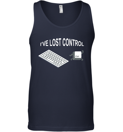 I've Lost Control Funny Ctrl Button Shirt Tank Top Tank Top Navy
