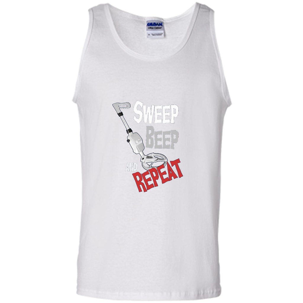 Metal Detector Gold Detecting Sweep Beep Repeat Funny T-shirt