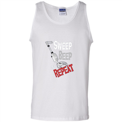 Metal Detector Gold Detecting Sweep Beep Repeat Funny T-shirt
