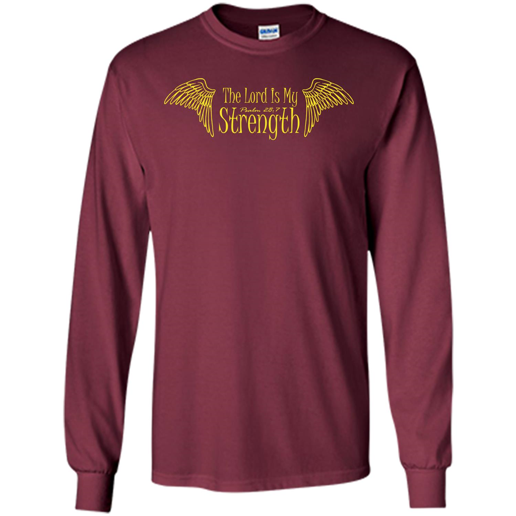 Christian T-shirt The Lord Is My Strength Maroon