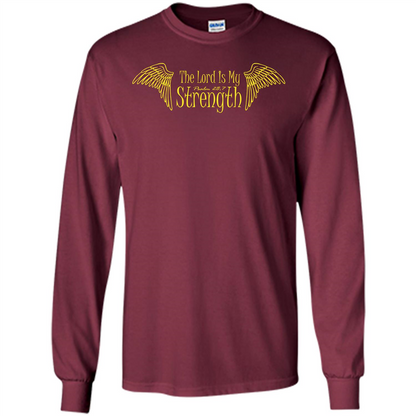 Christian T-shirt The Lord Is My Strength Maroon