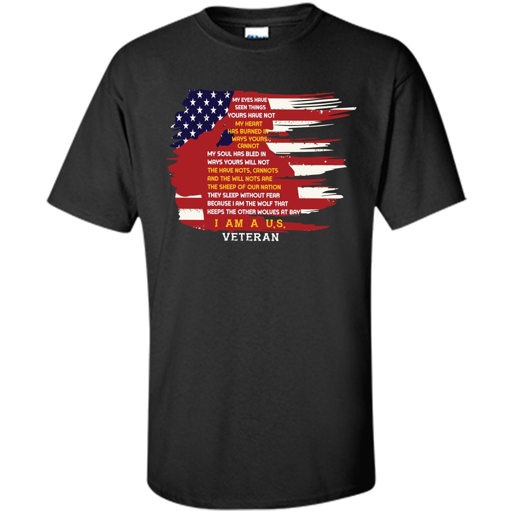 Military T-shirt My Eyes Have Seen Things Yours Have Not Black
