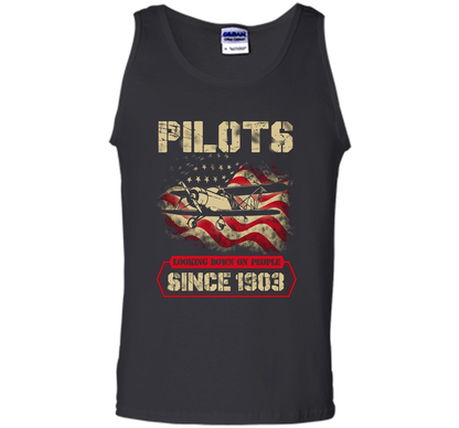 Pilots Looking Down On People Since 1903 T-shirt Black