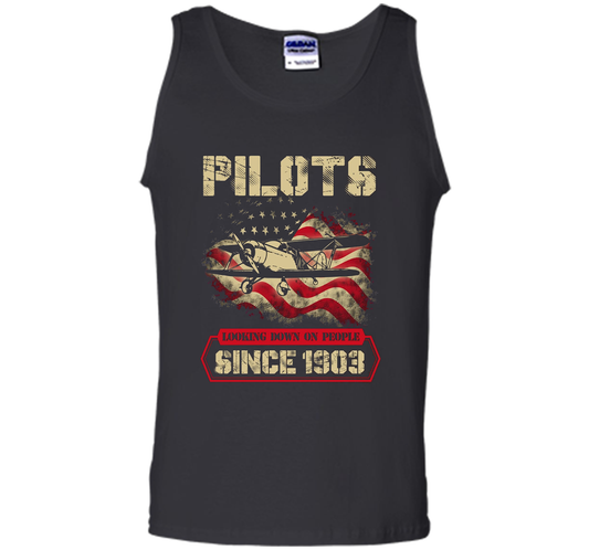 Pilots Looking Down On People Since 1903 T-shirt Black