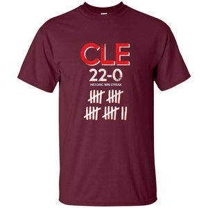 Baseball T-shirt Historic Win Streak 22-0 T-Shirt