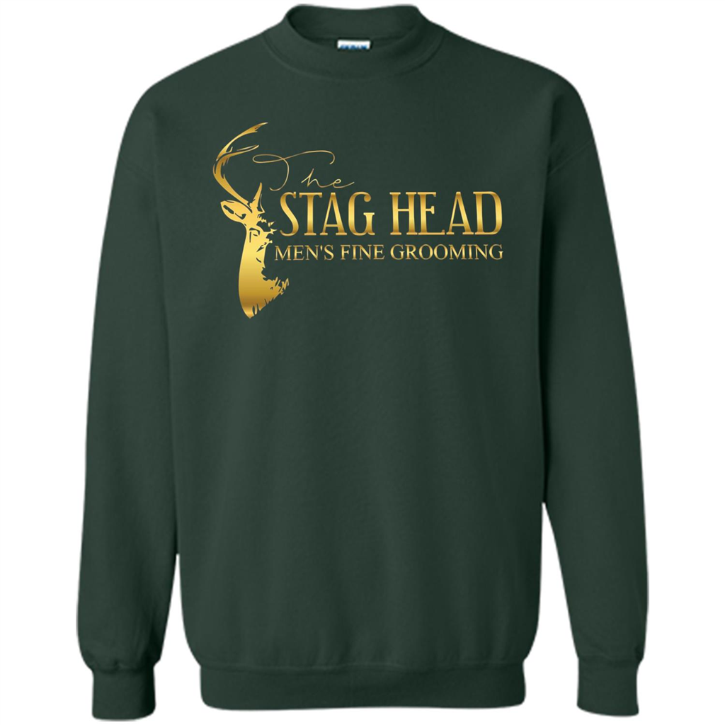 The Stag Head Men's Fine Grooming T-shirt Forest Green