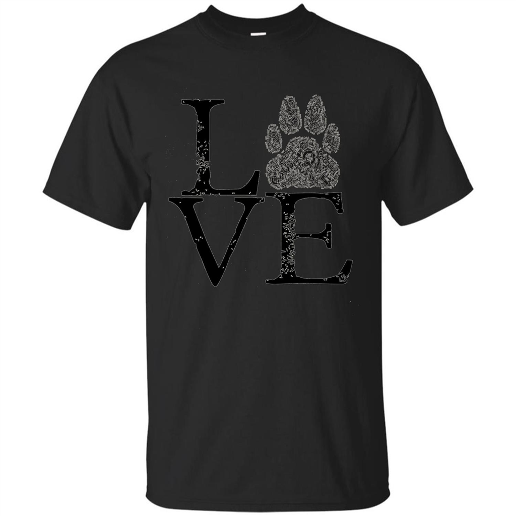 Paw T-shirt Animal Lover T-shirt Black