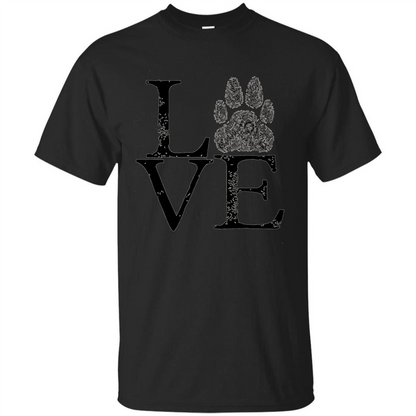 Paw T-shirt Animal Lover T-shirt Black