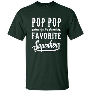 Pop Pop Superhero Fathers Day Gifts Dad Grandpa Men T-shirt
