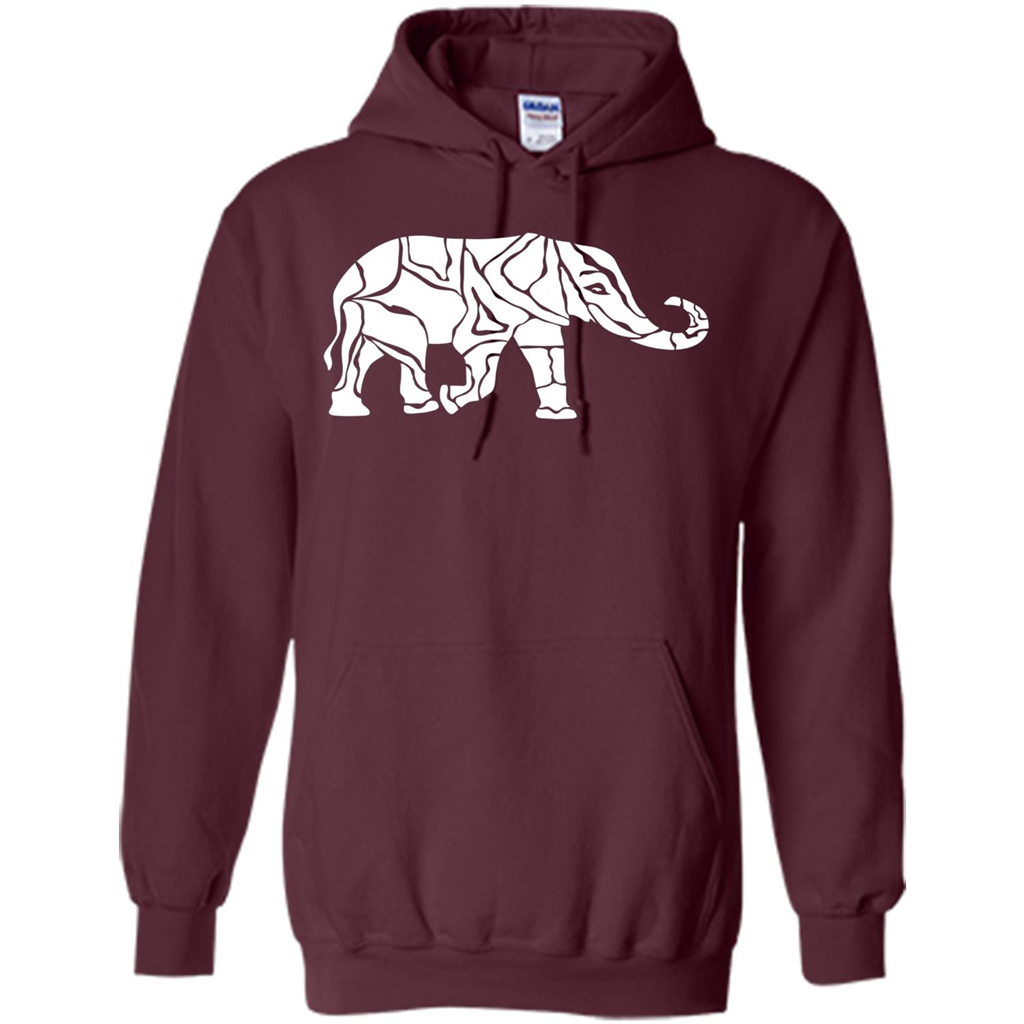Elephant T-shirt Abstract Elephant Design T-Shirt Maroon