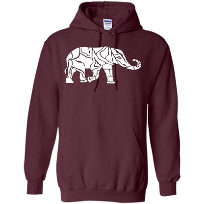 Elephant T-shirt Abstract Elephant Design T-Shirt Maroon