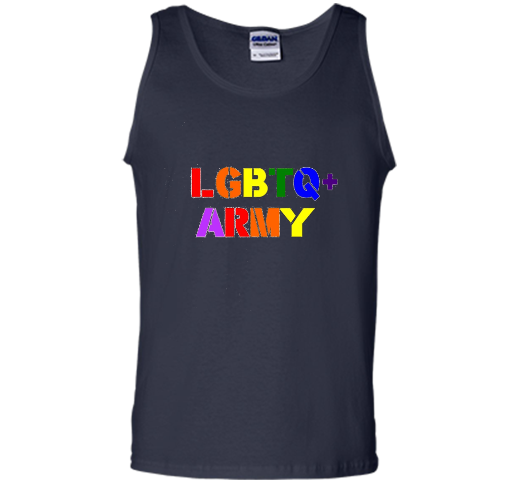 LGBTQ+ Army T-Shirt cool shirt Navy
