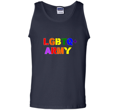 LGBTQ+ Army T-Shirt cool shirt Navy