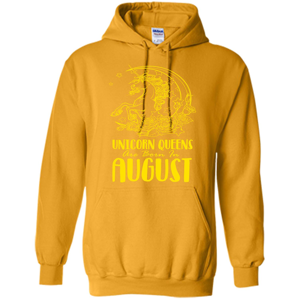 Augus Unicorn T-shirt Unicorn Queens Are Born In August Gold