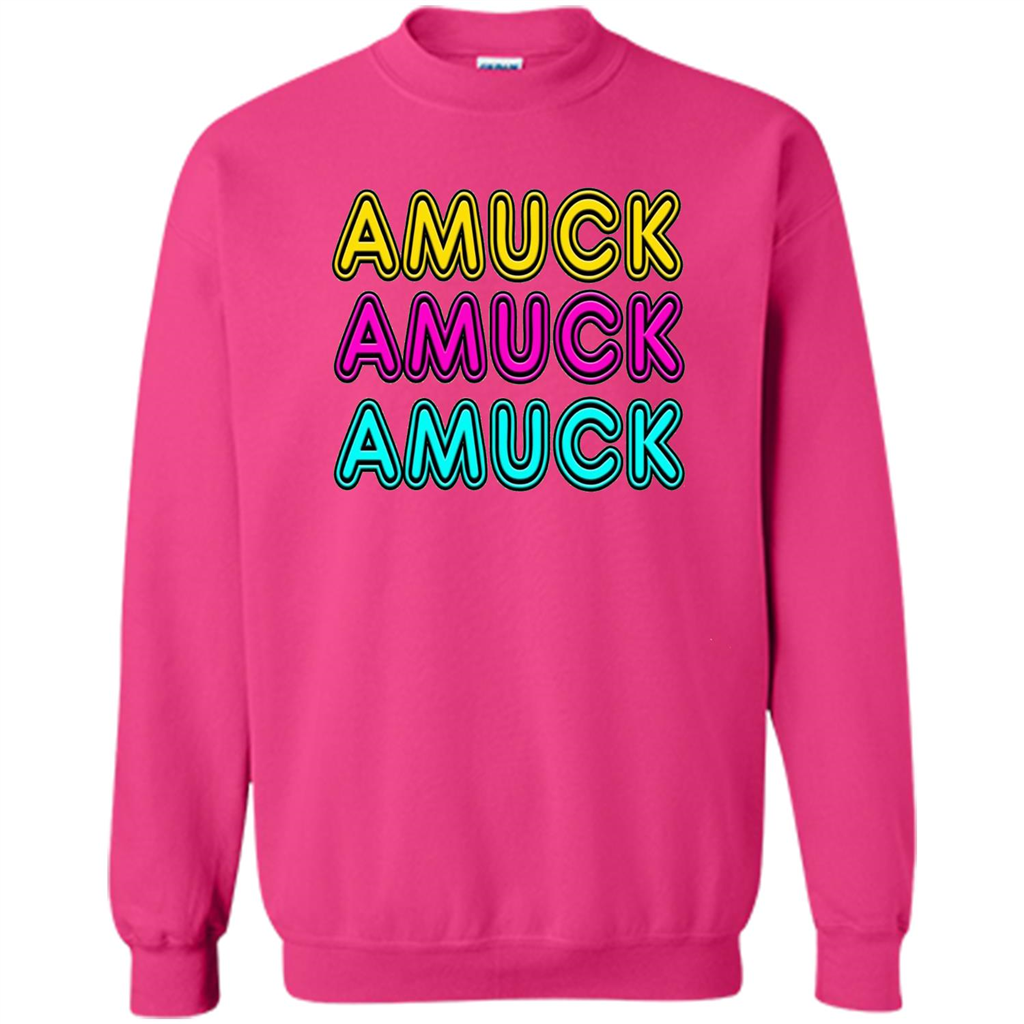 Retro Neon Sign Witches Run Amuck On Halloween T-Shirt Heliconia