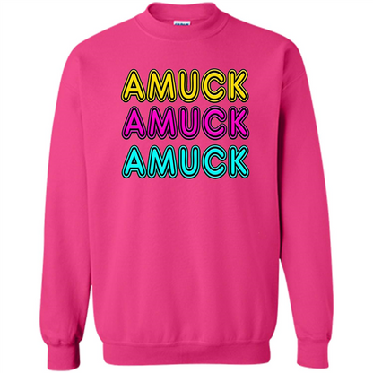 Retro Neon Sign Witches Run Amuck On Halloween T-Shirt Heliconia