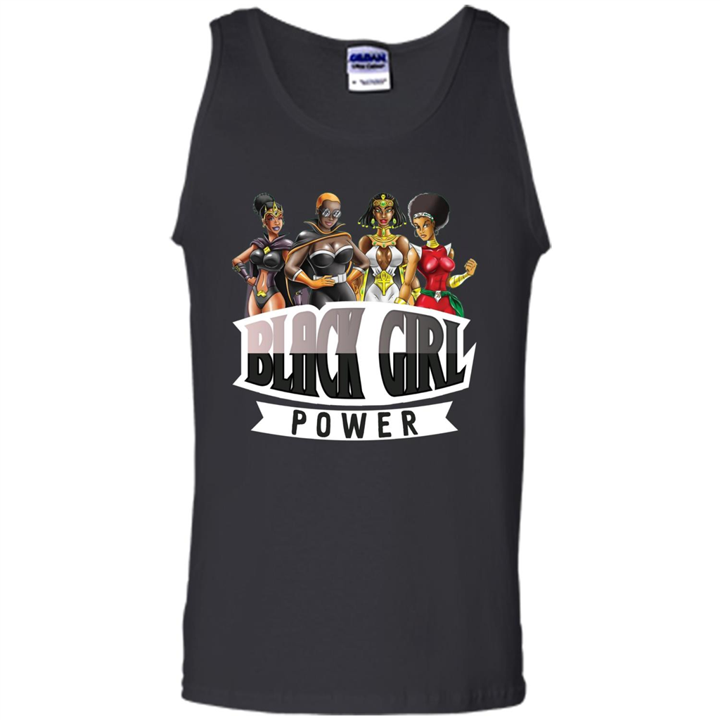 Super Hero Black Girl Power T-Shirt Black