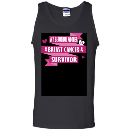 My Beautiful Mother Is A Breast Cancer Survivor T-shirt Black