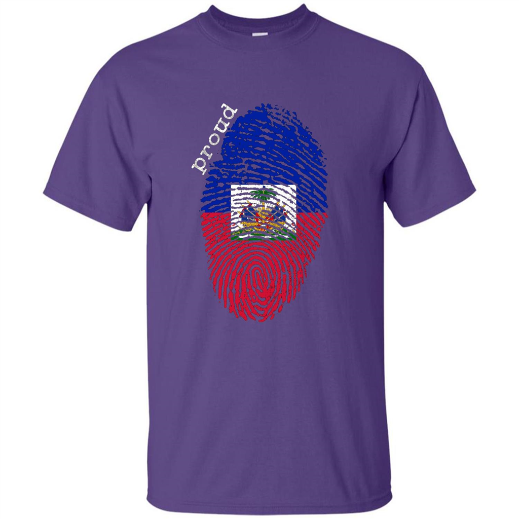 Haiti shirt - Haiti National Flag T-shirt Purple