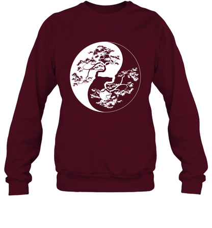 Yin Yang Tree Shirt Sweatshirt Sweatshirt Maroon