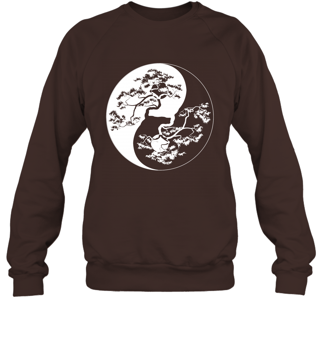 Yin Yang Tree Shirt Sweatshirt Sweatshirt Dark Chocolate