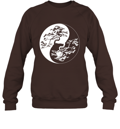 Yin Yang Tree Shirt Sweatshirt Sweatshirt Dark Chocolate