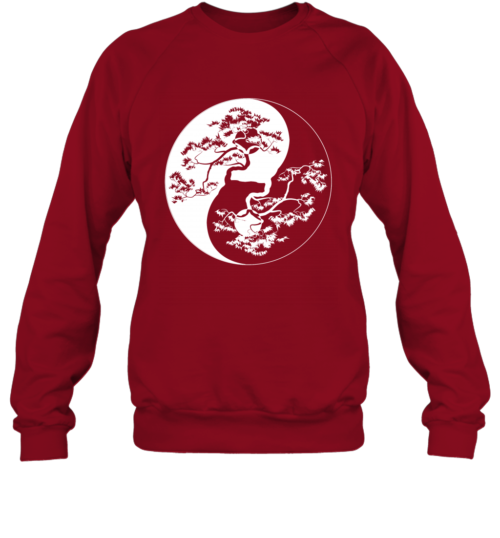 Yin Yang Tree Shirt Sweatshirt Sweatshirt Cardinal Red