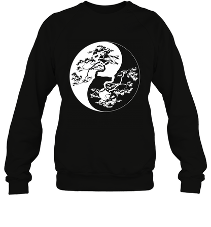 Yin Yang Tree Shirt Sweatshirt Sweatshirt Black