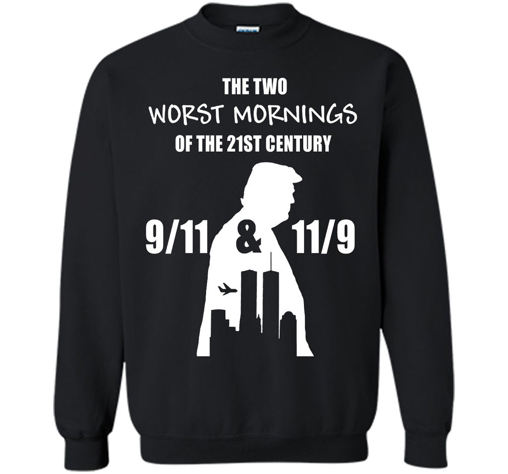 the two worst mornings of the 21st century 9/11 &amp; 11/9 cool shirt Black