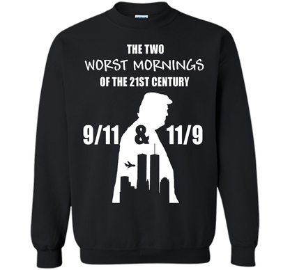 the two worst mornings of the 21st century 9/11 &amp; 11/9 cool shirt Black