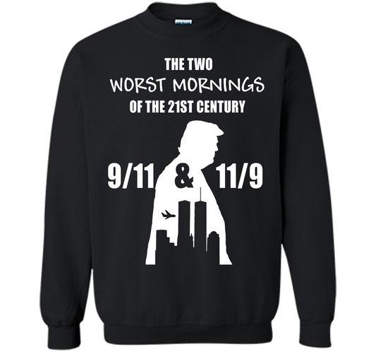 the two worst mornings of the 21st century 9/11 &amp; 11/9 cool shirt Black