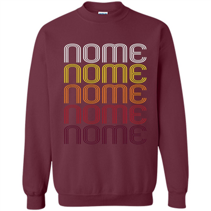 Nome, Vintage Style Alaska T-shirt Maroon