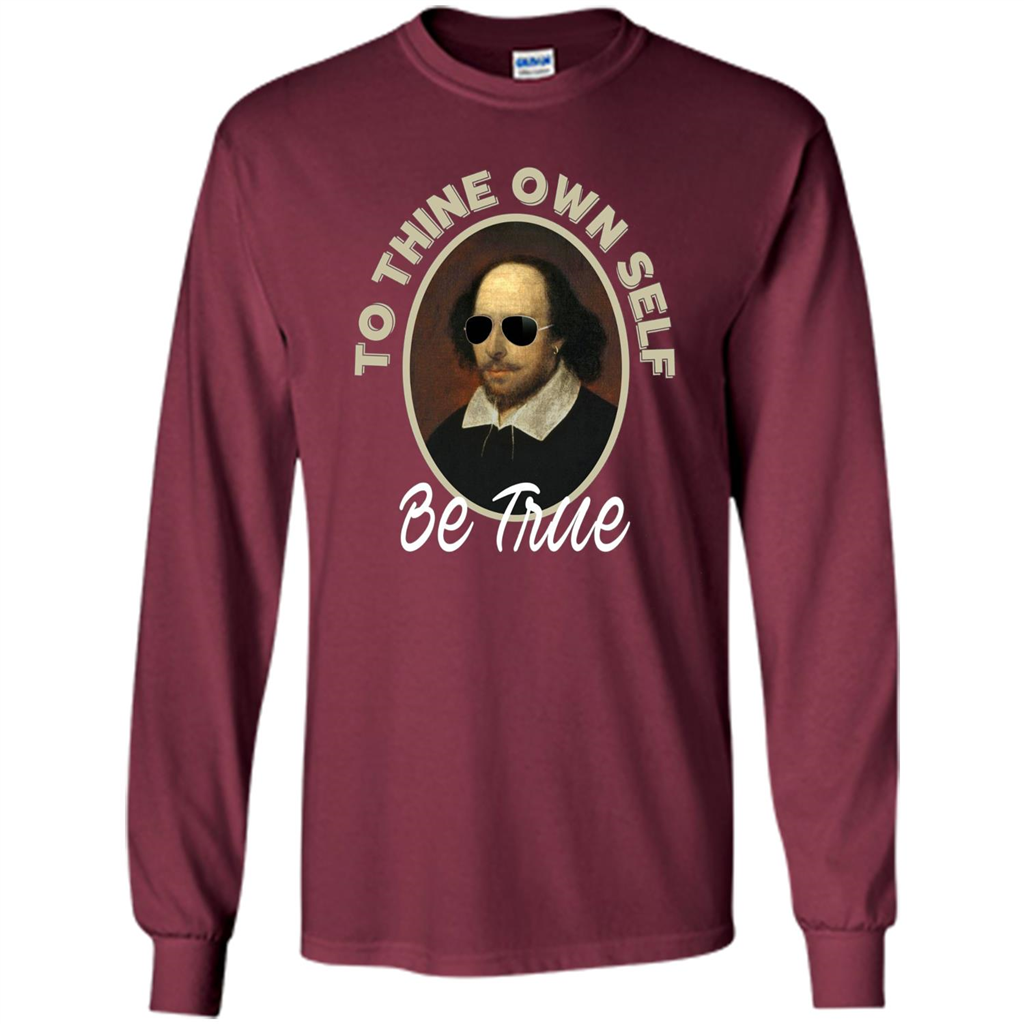 Music T-shirt To Thine Own Self Be True T-shirt Maroon
