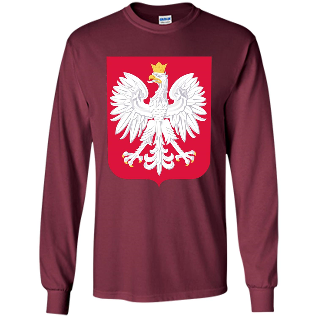 Polish Eagle T-shirt Polska Poland T-shirt Maroon