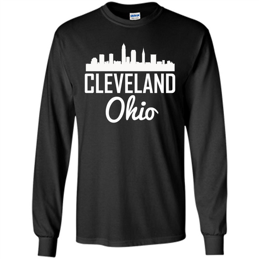 Cleveland Ohio Skyline T-shirt Black