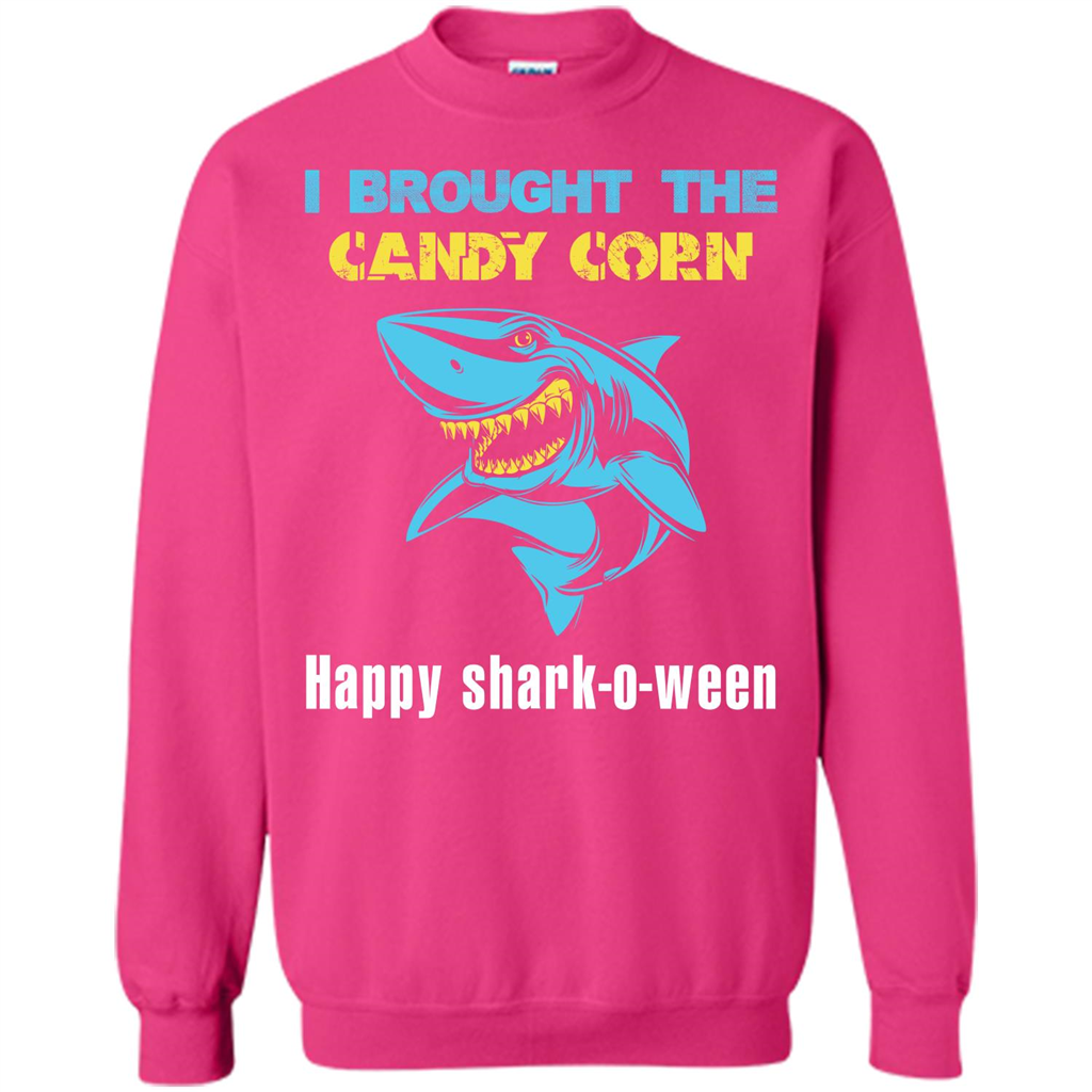 Shark T-shirt I Brought The Candy Corn Happy Shark-o-ween T-shirt Heliconia