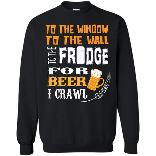 Beer. For Beer I Crawl T-shirt Black