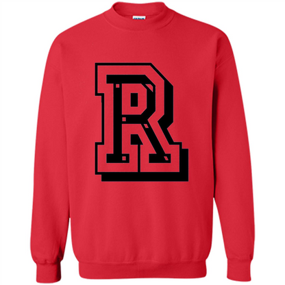Letter R Initial T-Shirt for Names or Spelling Words Red