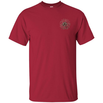Daisy Flower Sketch Art T-shirt Cardinal