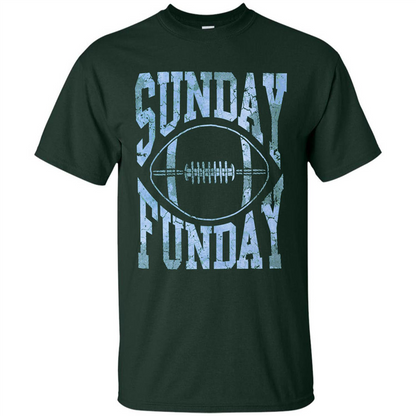 Football T-shirt Sunday Funday Football SeasonT-Shirt Forest Green