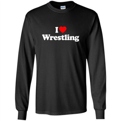 I Love Wrestling T-shirt Black