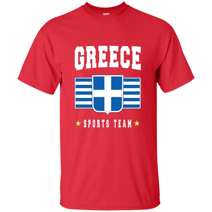 GREECE T-shirt Greek Flag T-shirt Sports Team Red
